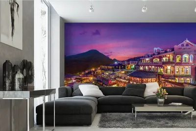 Produktbild von Vlies Fototapete JIOUFEN-DORF 375 x 250 cm (inkl. Kleister) - Vlies Tapete, Wandtapete, Wandbilder - Tapete für Wohnzimmer Schlafzimmer, Büro, Küche - Montagefertig