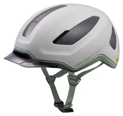 Produktbild von KED Reach DT1 Mips Fahrradhelm, Tourenhelm, Cityhelm, K-Fit 3D Anpassung, Visier, Rib Cage Belüftung, 370g : grey light sage : M (54-58 cm)