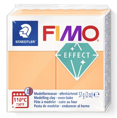 Produktbild von STAEDTLER FIMO effect 8010 Neon ofenhärtende Modelliermasse Einzelprodukt, 57g, neon orange