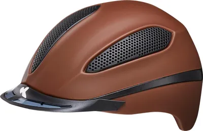 Produktbild von KED Paso Reithelm |  Germany K-Fit Black Integriertes LED-Rücklicht maxSHELL Technologie Farbe: brown matt Größe: 57-62 (L)