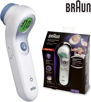 Zdjęcie produktu dla Braun NTF3000, Teledetekcja, Niebieski, Biały, Czoło, 2 s, 1 szt.