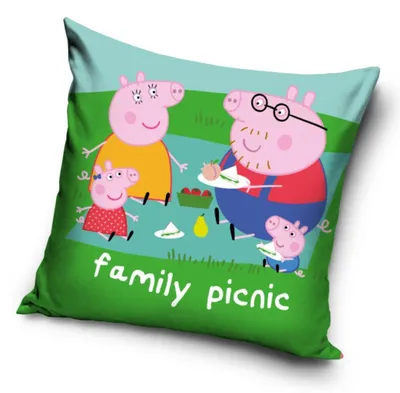 Produktbild von Peppa Wutz Picnic Samt Kissenbezug 40x40 cm