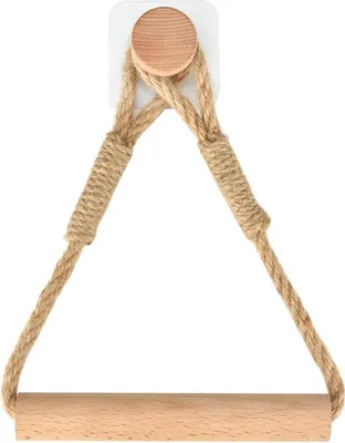 Produktbild von Toilettenpapierhalter ohne Bohren, Vintage-Handtuchhalter, Toilettenpapierhalter für Bad, Badezimmer-Dekoration im Industriestil, Seil