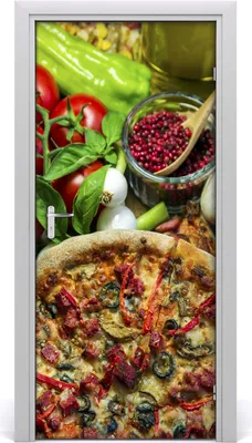 Produktbild von Tulup Türaufkleber 95x205 cm Dekorative Aufkleber Selbstklebend Wasserdichte Tapete Abnehmbar Schlafzimmer Wohnzimmer Wohnkultur - Die Pizza