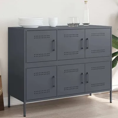 Obrázek produktu pro vidaXL Příborník antracit 100,5x39x79 cm ocel