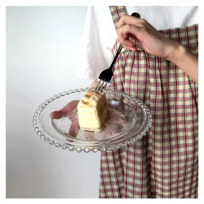 Produktbild von Servierteller aus Glas mit Perlrand 20 cm Spülmaschinenfest für kalte Speisen und Snacks 1 Stück
