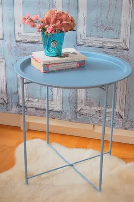 Produktbild von Bezaubernder Landhaus Beistelltisch Tisch Klapptisch Tabletttisch SUMMER