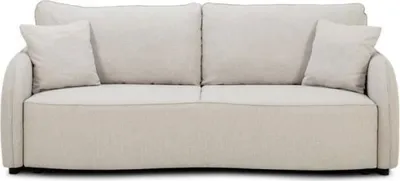 Produktbild von BARI 3-Sitzer-Schlafsofa - Beigefarbener Stoff - Staufach - B 215 x H 89 x T 100 cm
