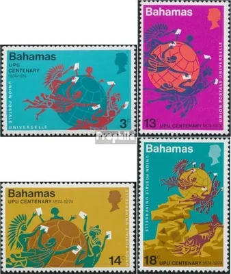 Produktbild von Briefmarken Bahamas 1974 Mi 366-369 (kompl.Ausg.) postfrisch Weltpostverein