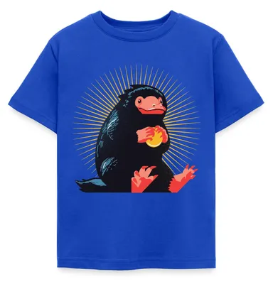 Produktbild von Spreadshirt Phantastische Tierwesen 3 Niffler Kinder T-Shirt, 110/116 (5-6 Jahre), Royalblau