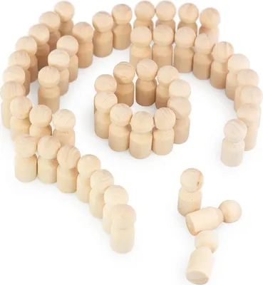 Produktbild von Ulanik Holzpuppenset für Brettspiele (50 Stück)