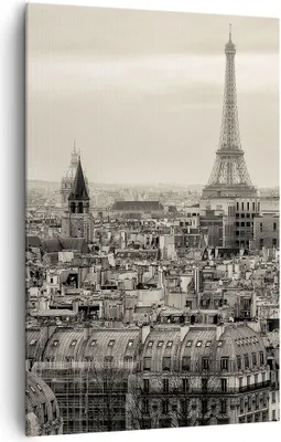 Produktbild von Bild auf Leinwand - Leinwandbild - Einteilig - Paris Stadt Zuhause - 80x120cm - Wand Bild - Wanddeko - Wandbilder - Leinwanddruck - Wanddekoration - Leinwand bilder - Wandbild - PA80x120-3615
