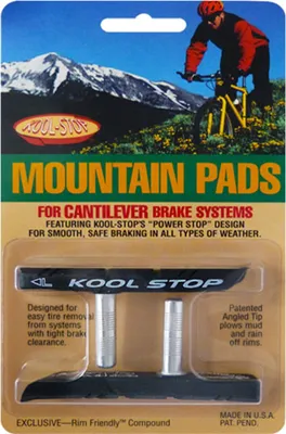 Produktbild von Kool-Stop Bremsschuhe C1 MTB Cantilever, contoured L=78mm asymm. für Aluminium-Felgen schwa