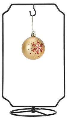 Eisen-Standfuß für Ornamente, schwarz, rechteckig, 16 x 27,3 cm