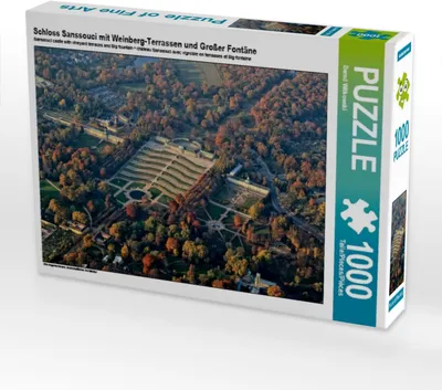 Produktbild von Calvendo Schloss Sanssouci mit Weinberg-Terrassen und Großer Fontäne 1000 Teile Puzzle quer 640x480mm, Witkowski Bernd; 7347901