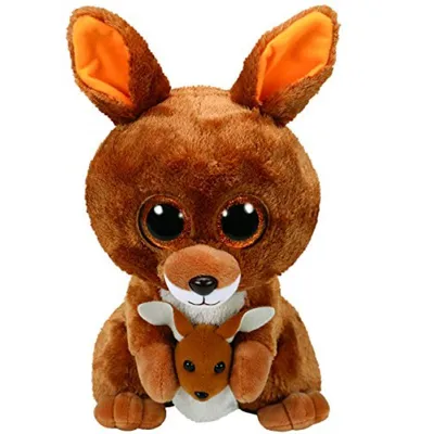Produktbild von TY Beanie Boos Glubschi 24cm M Glubschi Känguru Kipper mit Baby Stofftier mittel