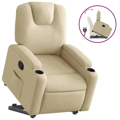 Produktbild von vidaXL Relaxsessel mit Aufstehhilfe Creme Stoff