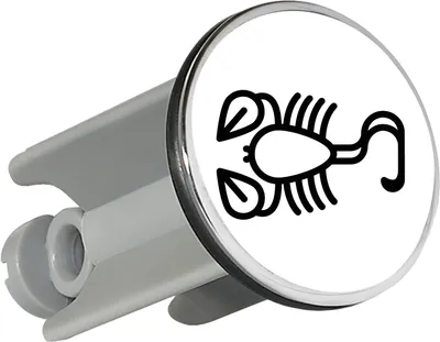 Produktbild von Huuraa Waschbeckenstöpsel Skorpion Sternzeichen Symbol 4cm höhenverstellbar Abflussstopfen Geschenkidee