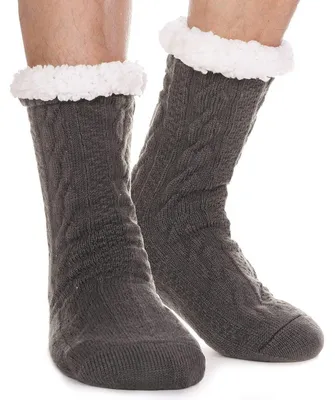 Produktbild von Herren Kuschelsocken mit Stopper, Thermosocken, Dunkelgrau, Größe 42-46