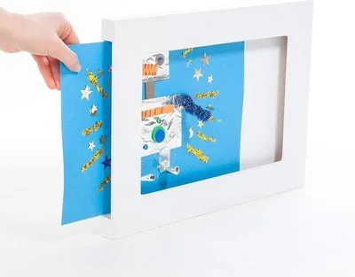 Productafbeelding van Famanu A4 fotolijst voor kinderwerkjes - wit, 21 x 30 cm