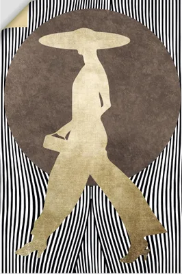Produktbild von ARTland Wandbild, selbstklebend Madame Noir Größe: 40x60 cm