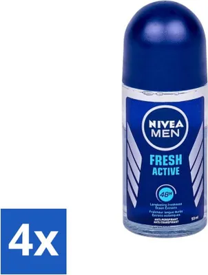Produktbild von Nivea - Fresh Active Roll-On - Antitranspirant - 48 Stunden Wirkung - 50 ml - Vorteilspack - 4 Stücke