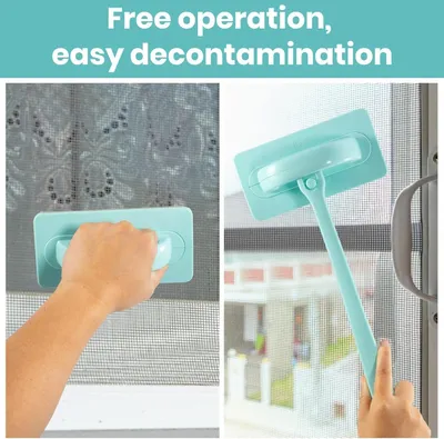 Produktbild von Fensterputz Bürstensset, 3 Bürsten, 6 Mikrofasertücher, für Fenster