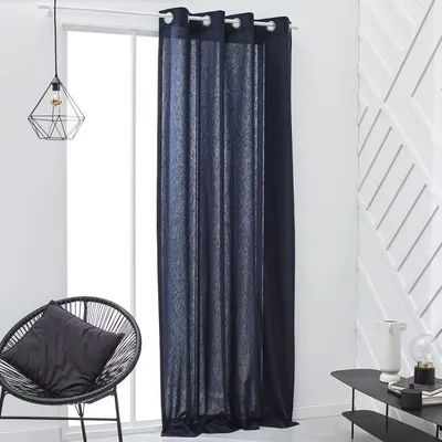 Produktbild von Ösenschal TODAY, 140x240cm, 100% Baumwolle, Navy Blau,