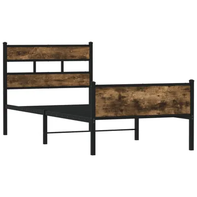 Obrázek produktu pro vidaXL Rám postele bez matrace kouřový dub 90x190 cm materiál na bázi dřeva