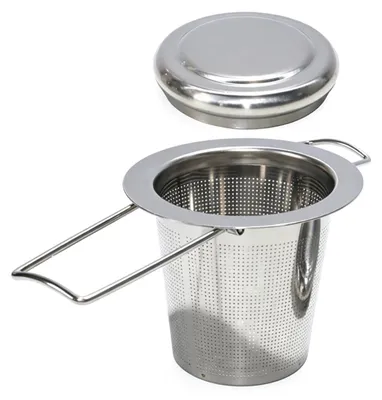 Teesieb aus 304 Edelstahl, Filter-Infuser-Set, 14,8 cm