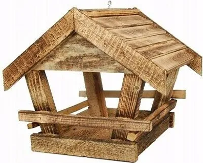 Produktbild von Vogelhaus XXL Futterhaus Vogelfutterhaus Futterstelle Haus Holz Gross Gefeuert