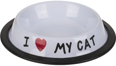 Image de Gamelle pour chat Gamelle "I love my cat" chat antidérapante acier inoxydable