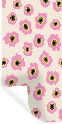 Produktbild von MuchoWow® Wandtattoo Wandsticker Wandaufkleber Blume - Muster - Abstrakt 40x80 cm Selbstklebend und Repositionierbar - Repositionierbar - Wasser abweisend