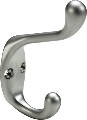 Produktbild von Hettich Hut- und Mantelhaken 9 x 2,4 x 6,3 cm Aluminium-Optik - 1 Stück