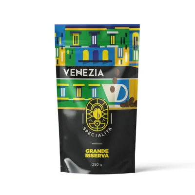 Zdjęcie produktu dla Kawa ziarnista Venezia Grande Riserva włoska kawa 100% arabica 250g