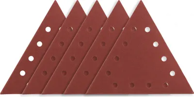 Obrázok produktu pre GRAPHITE Brúsny papier so suchým zipsom K180, trojuholníkový s 12 otvormi, 5ks pre brúsku 59G264