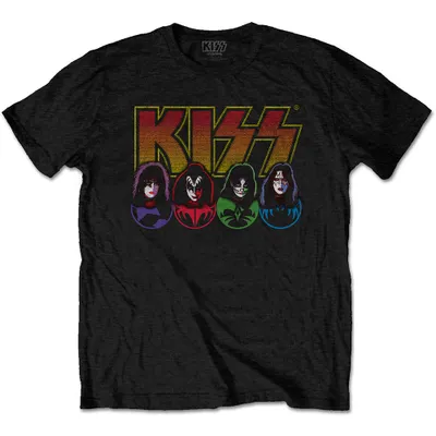 Produktbild von Kiss Logo, Faces & Icons Black L T-Shirt