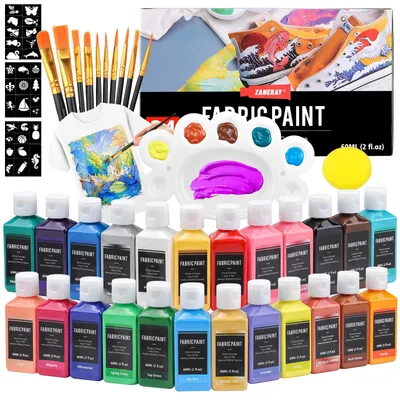 Stoffarben-Set 24 Farben 60 ml – Permanent für Kleidung