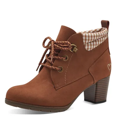 Image de Bottines à lacets à talons pour femmes, modèle élégant, couleur marron (Nut Comb)