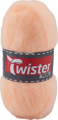 Produktbild von 50g Twister Fluffy   sehr weich  pfirsich (26)  100% Polyacryl