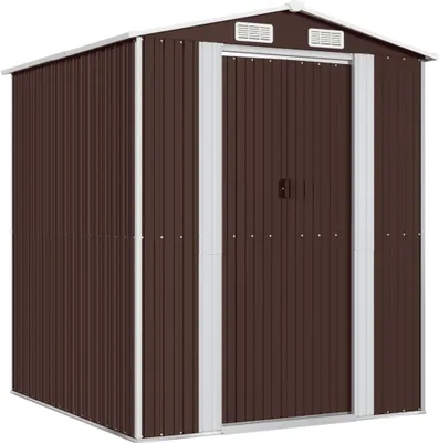 Produktbild von vidaXL Geräteschuppen Dunkelbraun 192x191x223 cm Verzinkter Stahl