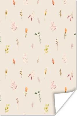 Produktbild von MuchoWow® Poster Blumen - Pastell - Rosa 80x120 cm - Papierdruck