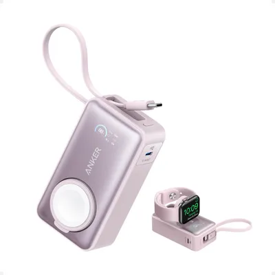 Immagine prodotto di Anker MagGo Powerbank (10.000 mAh, 35W, per Apple Watch) Rosa loto