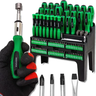 Produktbild von Rockforce 100-Teiliges Schraubendreher-Bit-Set Im Ständer