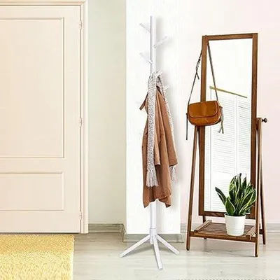 Produktbild von Famanu Standgarderobe aus Buchenholz - Höhenverstellbar, 8 Haken