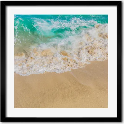 Produktbild von Bild - 50 cm x 50 cm - MDF - Rahmen, Wandkunst - Strand und Meer
