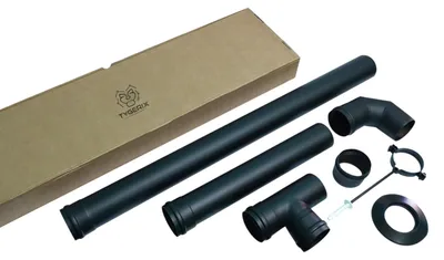 Immagine prodotto di Kit completo di tubi e raccordi per stufa a pellet da 80 mm