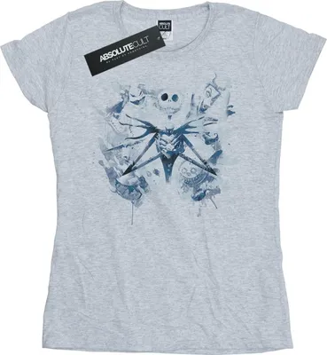 Produktbild von Disney - "Nightmare Before Christmas Paint Spray Carers" T-Shirt für Damen BI35610 (M) (Grau)