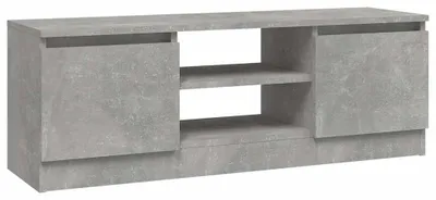 Image de Meuble TV avec porte, couleur gris béton, dimensions 102 x 30 x 36 cm