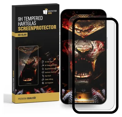 Produktbild von 1x 9H Panzerglas für iPhone 16e HD KLAR mit Montagehilfe echtes Tempered Glass Displayschutz Schutzglas Hartglas Schutzfolie Screen-Protector #1